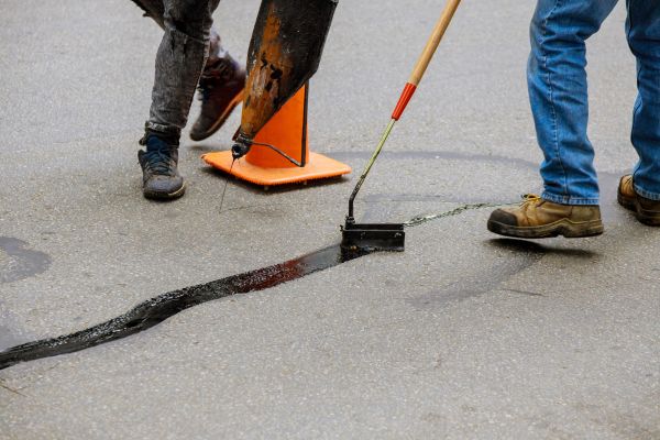 Parking Lot Crack Sealing in Fallbrook